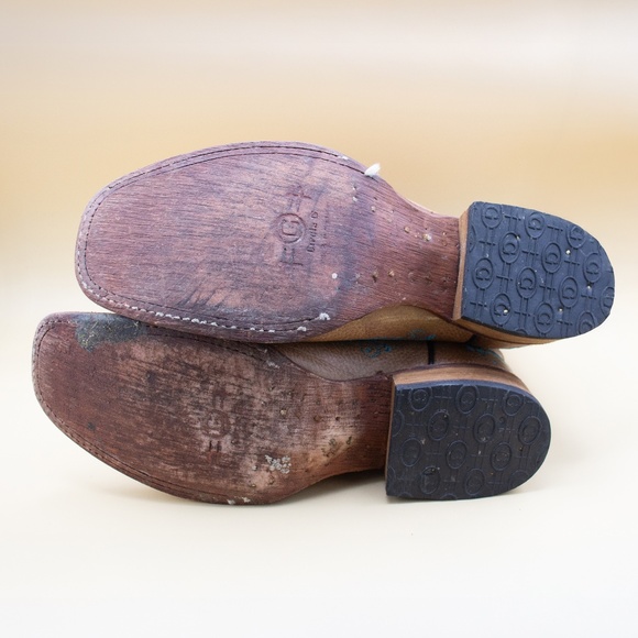 Circle G Embroidered Cross Leather Boots L5120 Women's Size 9 - Picture 11 of 11